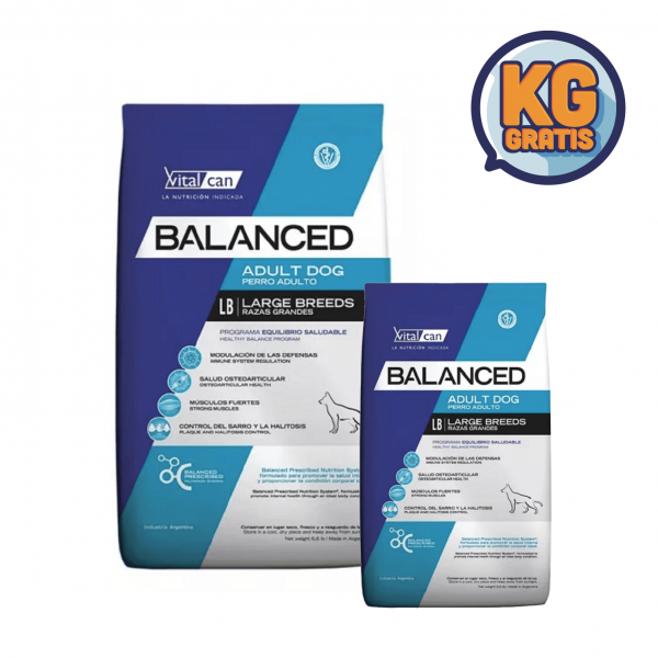 VitalCan Balanced Adulto Raza Grande 20 kg + 3 Kg Gratis
